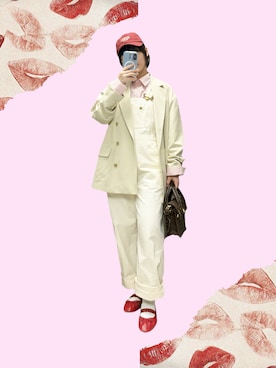 「GU（ジーユー）のアイテム（帽子）」を使った、すふぃさん（レディース・152cm）の冬コーディネート