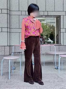 「アイテム（アクセサリー、パープル系）」を使った、MAPY.さん（レディース・152cm）の秋コーディネート