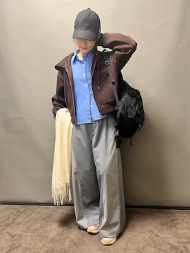 「アイテム（バックパック/リュック）」を使った、SHUE.さん（レディース・152cm）の秋コーディネート