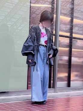 「アイテム（スラックス）」を使った、まぴさん（レディース・152cm）の秋コーディネート