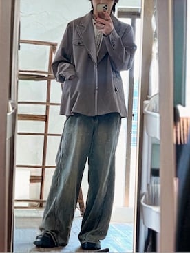 「アイテム（テーラードジャケット）」を使った、리토さん（メンズ・165cm）の秋コーディネート