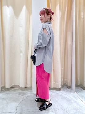 Shiho Moriokaさん（レディース・157cm）の夏コーディネート