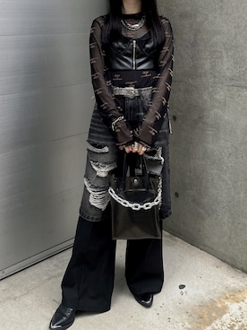 「アイテム（スラックス）」を使った、レイナさん（レディース・158cm）の夏コーディネート