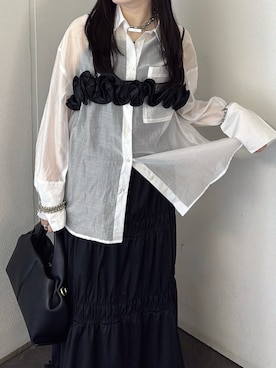 「LIAN（リアン）のアイテム」を使った、レイナさん（レディース・159cm）の夏コーディネート