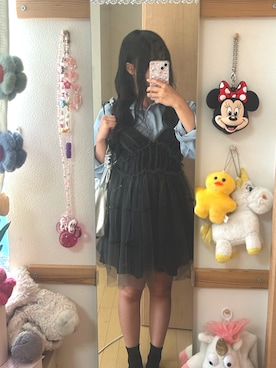 「アイテム（ワンピース/ドレス）」を使った、なーみさん（レディース・157cm・10代）の夏コーディネート