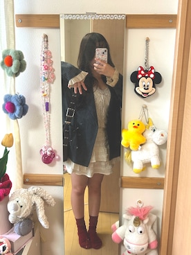 「アイテム（ジャケット/アウター）」を使った、なーみさん（レディース・157cm・10代）の秋コーディネート