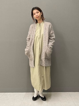 「アイテム（シャツワンピース）」を使った、igarashiさん（レディース・169cm）の秋コーディネート