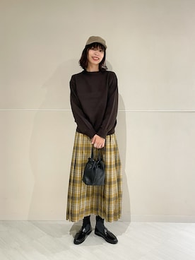 「アイテム（レインシューズ）」を使った、igarashi（あちゃん）さん（レディース・169cm）の秋コーディネート