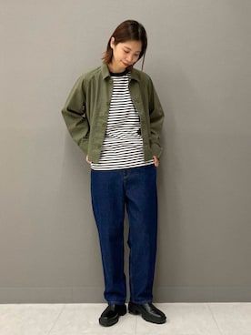 「アイテム（ミリタリージャケット）」を使った、igarashiさん（レディース・169cm）の秋コーディネート