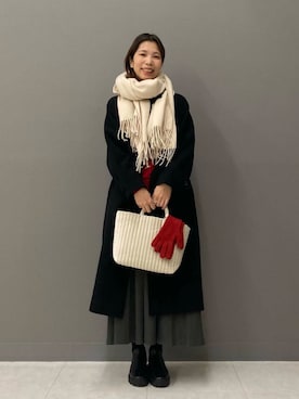 「アイテム（手袋、レッド系）」を使った、igarashi（あちゃん）さん（レディース・169cm）の秋コーディネート