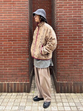 「plain-me（プレインミー）のアイテム（スラックス）」を使った、阿圳｜Kyleさん（メンズ・171cm）の冬コーディネート