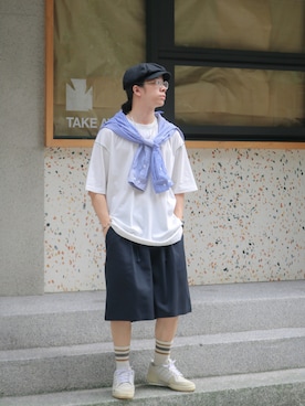 「plain-me（プレインミー）のアイテム（トップス）」を使った、阿圳｜Kyleさん（メンズ・171cm）の夏コーディネート