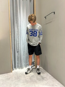 「FRUIT OF THE LOOM（フルーツオブザルーム）のアイテム（レッグウェア）」を使った、カンタさん（メンズ・172cm）の春コーディネート