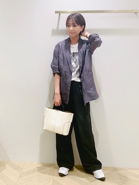 「お仕事コーデ」｜Mineさん（レディース・160cm）の秋コーディネート