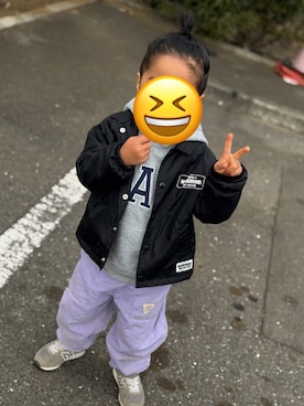 「GAP（ギャップ）のアイテム（トップス）」を使った、ゆーさん（キッズ・110cm）の冬コーディネート