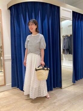 「NOLLEY’S（ノーリーズ）のストラップサンダル（サンダル）」を使った、Saya.naさん（レディース・162cm）の春コーディネート