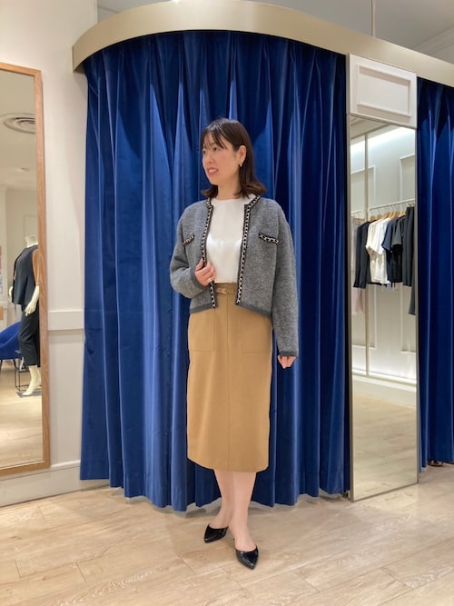 NOLLEY'S チェーンブレードフワフワジャケット 24AW ノーカラー