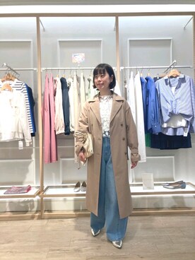 「24ssトレンド」｜「アイテム（その他アウター）」を使った、Saya.naさん（レディース・162cm）の春コーディネート