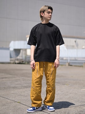 「アイテム（カーゴパンツ、イエロー系）」を使った、Ryuyaさん（メンズ・170cm）の春コーディネート