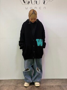 「WHITELAND（ホワイトランド）のアイテム（パンツ）」を使った、アンリさん（レディース・153cm）の秋コーディネート