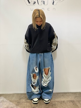 「Little sunny bite（リトルサニーバイト）のアイテム」を使った、アンリさん（レディース・153cm）の春コーディネート