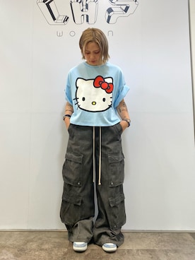 「Little sunny bite（リトルサニーバイト）のアイテム」を使った、アンリさん（レディース・153cm）の夏コーディネート