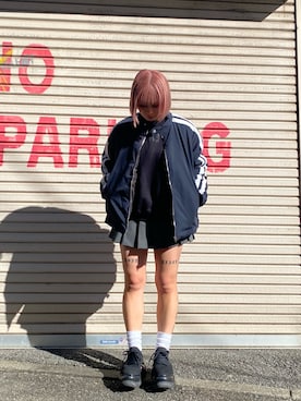 「DANKE SCHON（ダンケシェーン）のアイテム（その他アウター）」を使った、アンリさん（レディース・153cm）の冬コーディネート