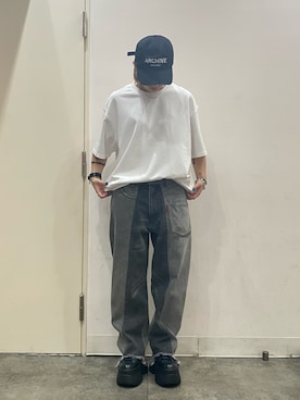 「DANKE SCHON（ダンケシェーン）のアイテム（帽子）」を使った、アンリさん（レディース・153cm）の夏コーディネート