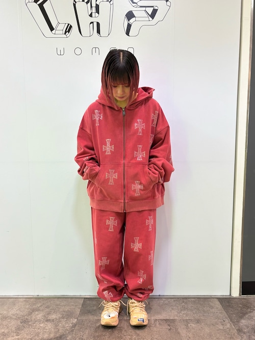 UNKNOWNLONDON/アンノウンロンドン/Outline Rhinestone Hoodie