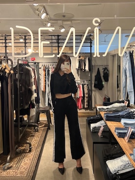 「GYDA（ジェイダ）のアイテム（スウェットパンツ）」を使った、rikoさん（レディース・163cm）の夏コーディネート