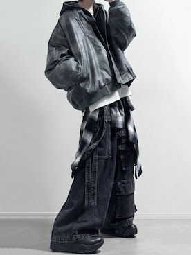 「LILL（リル）のアイテム」を使った、ユウさん（メンズ・182cm）の冬コーディネート