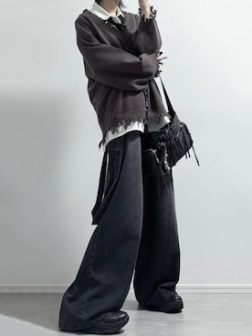 「アイテム（ショルダーバッグ）」を使った、ユウさん（メンズ・182cm）の秋コーディネート