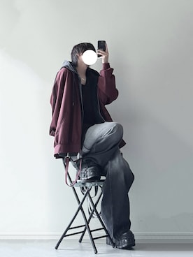 「アイテム（ブルゾン）」を使った、ユウさん（メンズ・182cm）の秋コーディネート