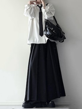 「アイテム（バッグ）」を使った、ユウさん（メンズ・182cm）の秋コーディネート