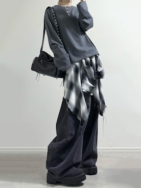 「DEVICE（デバイス）のアイテム（バッグ）」を使った、ユウさん（メンズ・182cm）の秋コーディネート