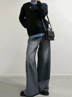 「DEVICE（デバイス）のアイテム（バッグ）」を使った、ユウさん（メンズ・182cm）の冬コーディネート