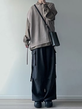 「LILL（リル）のアイテム（ベスト）」を使った、ユウさん（メンズ・182cm）の春コーディネート