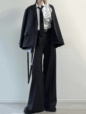 「アイテム（ネクタイ）」を使った、ユウさん（メンズ・182cm）の秋コーディネート