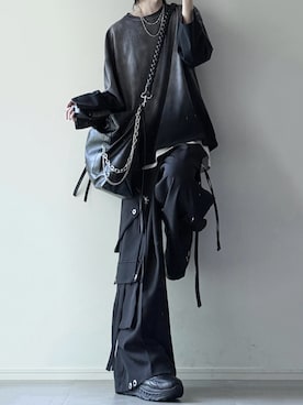 「アイテム（カーゴパンツ）」を使った、ユウさん（メンズ・182cm）の夏コーディネート