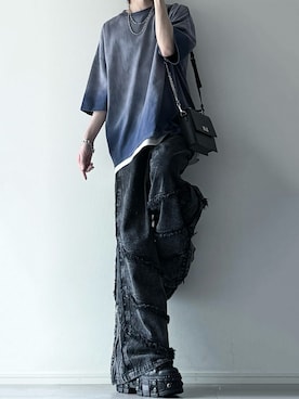 「DEVICE（デバイス）のアイテム（バッグ）」を使った、ユウさん（メンズ・182cm）の春コーディネート