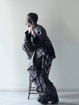 「アイテム（タンクトップ）」を使った、ユウさん（メンズ・182cm）の秋コーディネート