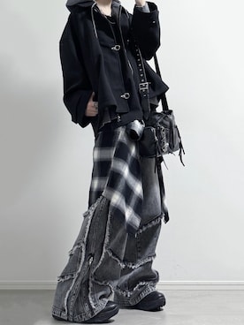 「LILL（リル）のアイテム」を使った、ユウさん（メンズ・182cm）の冬コーディネート