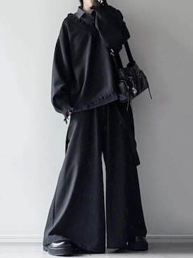 「アイテム（スラックス）」を使った、ユウさん（メンズ・182cm）の秋コーディネート