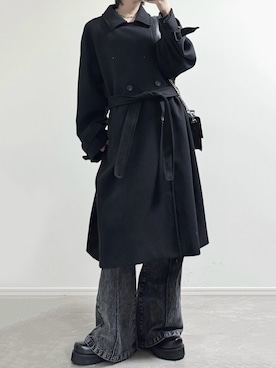 「アイテム（チェスターコート）」を使った、ユウさん（メンズ・182cm）の秋コーディネート