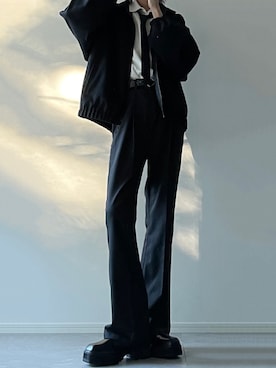 「LILL（リル）のアイテム（ブルゾン）」を使った、ユウさん（メンズ・182cm）の秋コーディネート