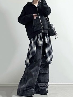 「アイテム（タンクトップ）」を使った、ユウさん（メンズ・182cm）の秋コーディネート