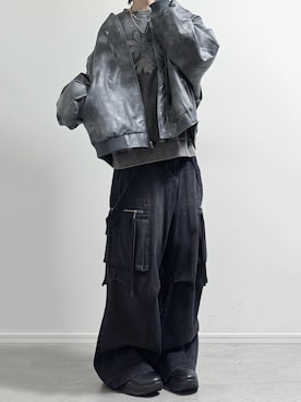 「アイテム（MA-1）」を使った、ユウさん（メンズ・182cm）の秋コーディネート