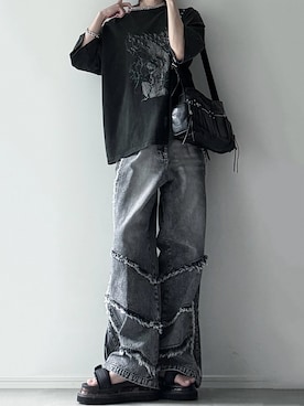 「アイテム（サンダル）」を使った、ユウさん（メンズ・182cm）の夏コーディネート