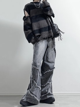 「アイテム（タンクトップ）」を使った、ユウさん（メンズ・182cm）の秋コーディネート