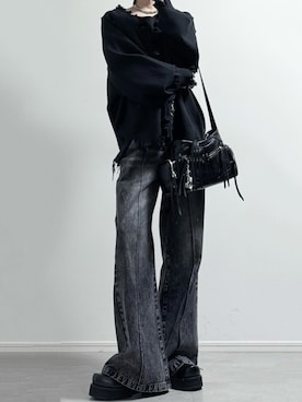 「アイテム（カーディガン/ボレロ）」を使った、ユウさん（メンズ・182cm）の秋コーディネート